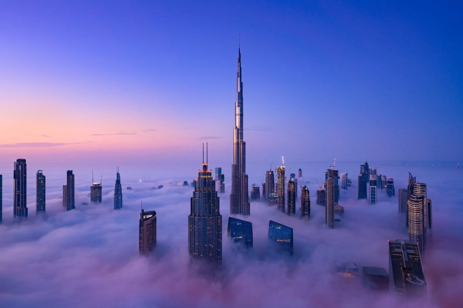 Burj Khalifa above the clouds